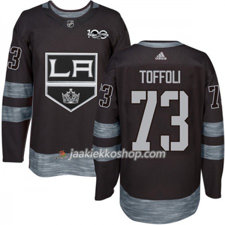 Miehille NHL Los Angeles Kings Pelipaita Tyler Toffoli 73 1917-2017 100th Anniversary Adidas Musta Authentic